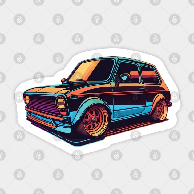 Retro Car Four Sticker by Azv2